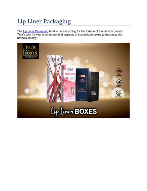 PPT - Lip Liner Packaging PowerPoint Presentation, free download - ID ...