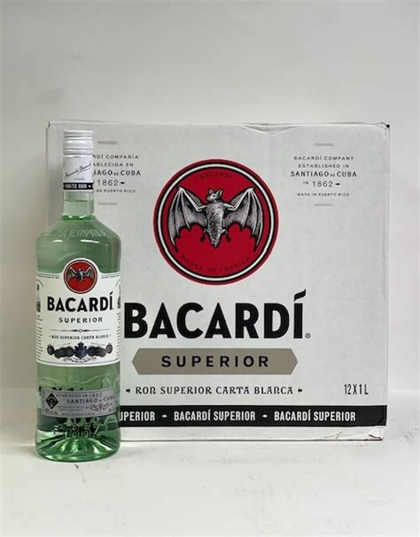 Bacardi Superior White Rum 1 Liter Case Gj Curbside