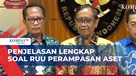 Keterangan Lengkap Menkopolhukam Soal Ruu Perampasan Aset Koruptor