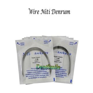 Jual Pcs Kawat Behel Gigi Wire Niti Denrum Pack Biru Upper Lower