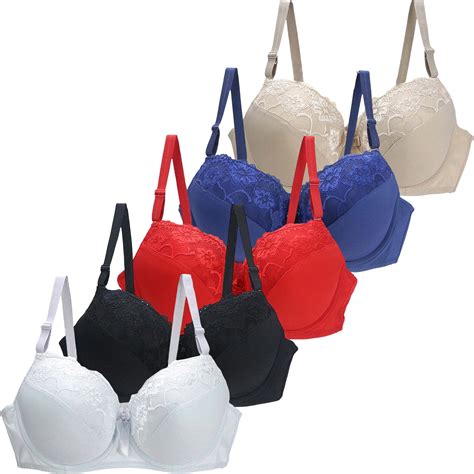 Hontri Plus Size Women S Lace Bras Bcde Cup Pc Sexy Underwire Lingerie Set With