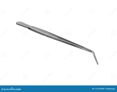 Surgical Forceps Isolated On White. Stock Illustration - Illustration ...