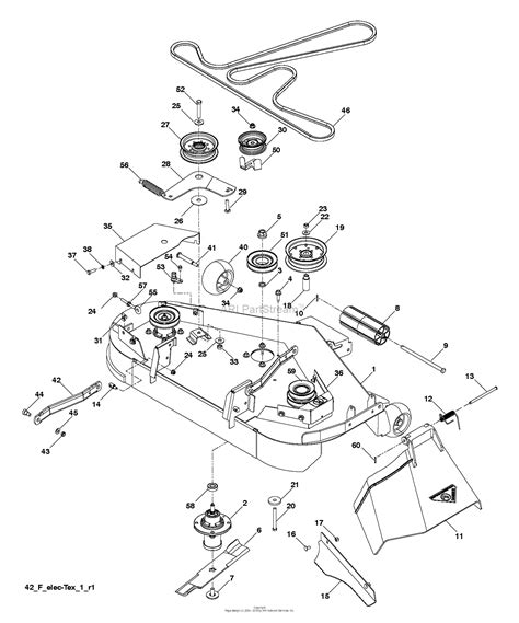 Husqvarna YT42XLS - 96043015400 (2012-09) Parts Diagram for MOWER DECK ...