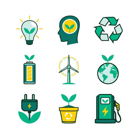 Green Technology Eco Icons Collection 2072257 Vector Art at Vecteezy