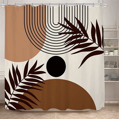 Green Chic Abstract Shower Curtain For Bathroom Decor 60wx72h Inches