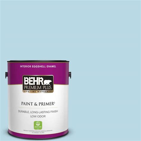 Behr Premium Plus Gal M Breezy Blue Eggshell Enamel Low Odor