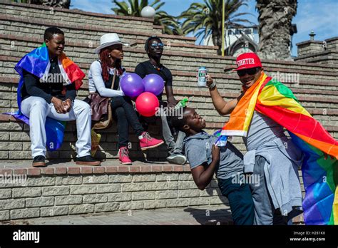 Participants Of The Swakopmund Gay Pride Namibia Stock Photo Alamy