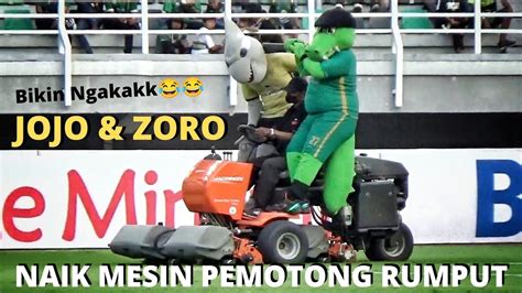 Aksi Kocak Jojo Dan Zoro Naik Wahana Mesin Pemotong Rumput Bikin Ngakak