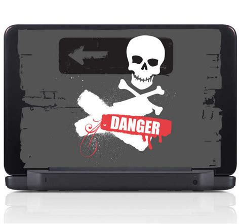 Danger sign laptop sticker - TenStickers