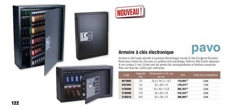 Promo Pavo Armoire Cl S Electronique Chez Plein Ciel Icatalogue Fr