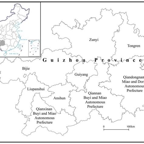 Map of Guizhou Province, China. | Download Scientific Diagram