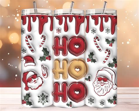 3D Christmas Vibes Becher 20 Unzen Weihnachtsmann Wrap Aufgeblasen