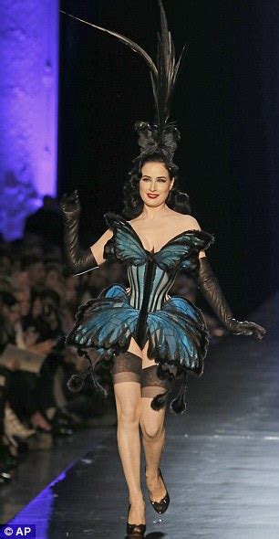 Dita Von Teese Closes Jean Paul Gaultier S Couture Show In Paris