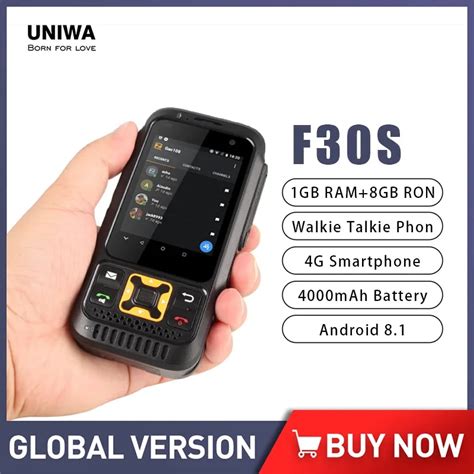 UNIWA F30S 2 8Inch Walkie Talkie Waterproof Phone 1GB 8GB Push Button