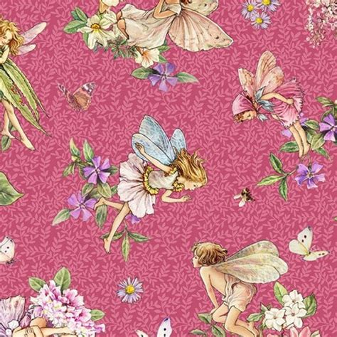 Flower Fairy Cicely Mary Barker Periwinkle Fabric Etsy