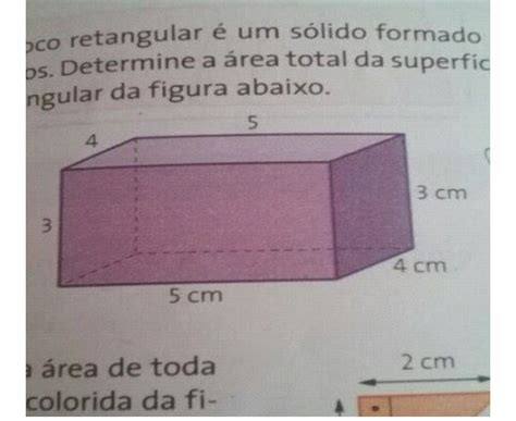 Um Bloco Retangular Um Solido Formado Por Ret Ngulos Determine A