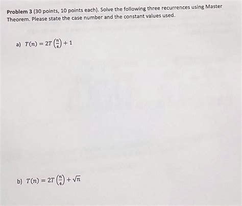 Solved Problem 3 30 Points10 Points Eachsolve The Following Three