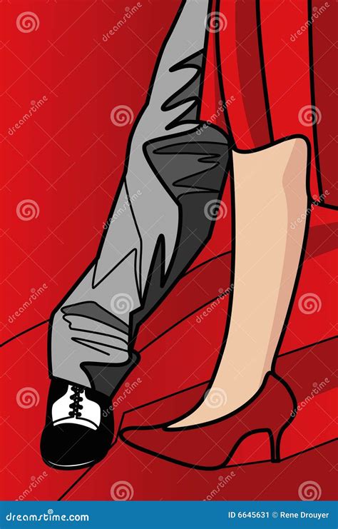 Couple Dancing The Argentine Tango Stock Vector Illustration Of