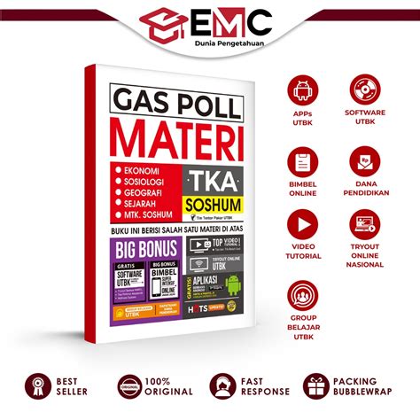 Jual EMC Buku Utbk Sbmptn Soshum 2022 Gaspoll Materi Terlengkap Tka Per