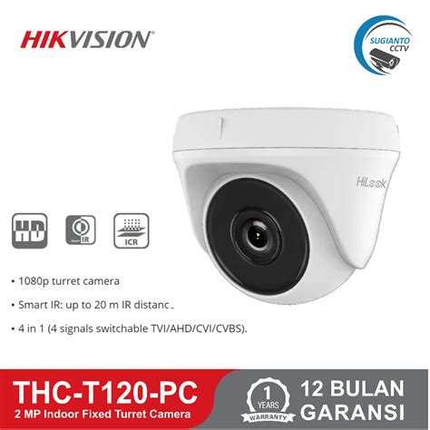 Jual CCTV HiLook THC T120 PC 2 MP 1080p Indoor Fixed Turret Camera