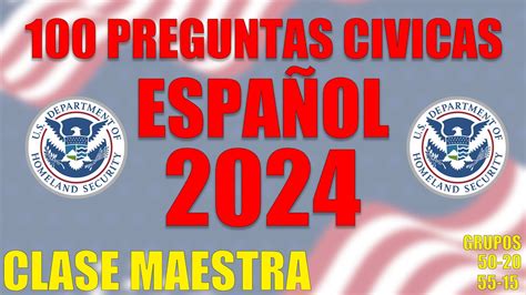 Preguntas de ciudadania americana en español 100 preguntas civicas para