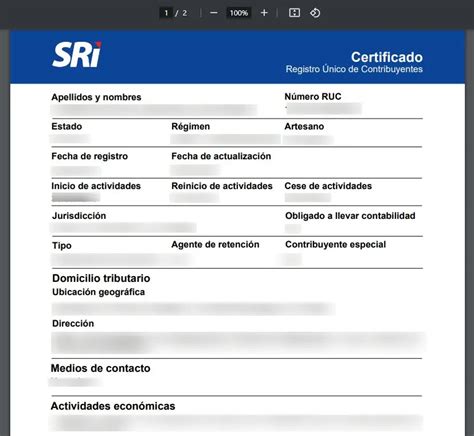 Imprimir Y Descargar El Certificado De Ruc En L Nea Elyex