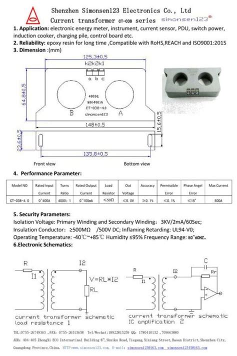 400a100ma Ct 038 Three Phase Current Transformers Shenzhen Simonsen123 Electronics