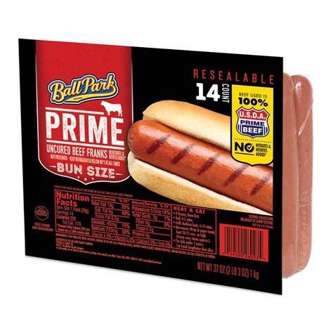 Ball Park Prime Beef Hot Dogs 14 Ct Bjs Wholesale Club