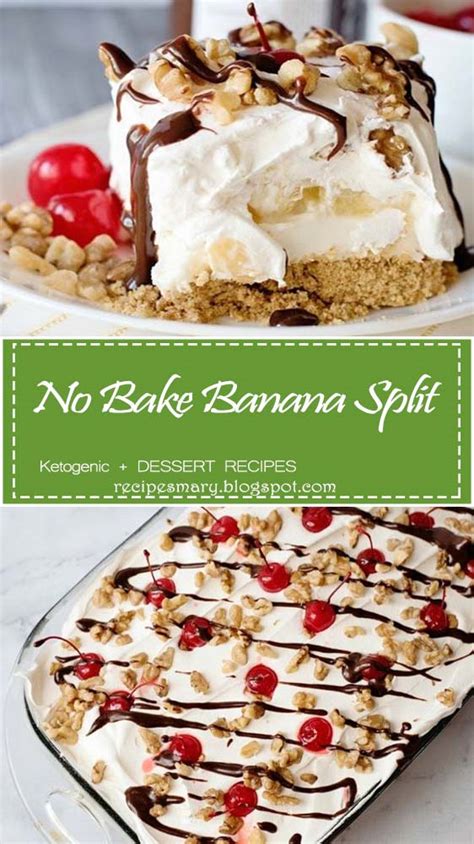 No Bake Banana Split Dessert Recipes Mary