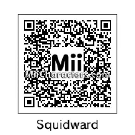 Squidward Mii Qr Code