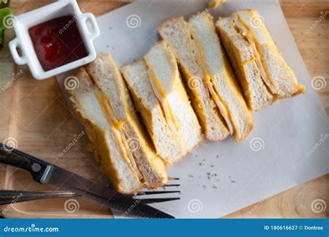 Toasted Ham and Cheese Sandwich Stock Image - Image of food, panini ...