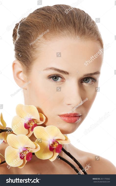 Portrait Nude Woman Orchid Flower Stock Photo Shutterstock