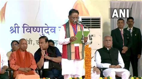 BJP S Tribal Face Vishnu Deo Sai Takes Oath As Chhattisgarh Chief