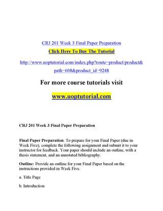 Crj 201 Week 3 Final Paper Preparation By Vikramjan115 Issuu