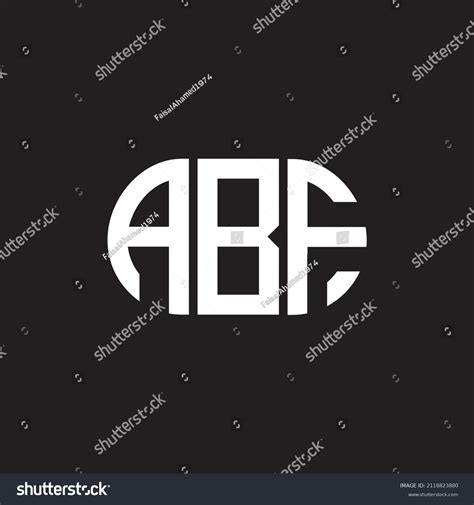 ABF Letter Logo Design On Black Background ABF Royalty Free Stock