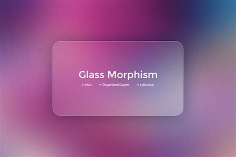 Premium Psd Glass Morphism With Glass Effect With Frosted Glass Effect