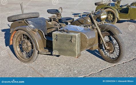 Old Military Motorcycle Stock Photo Image Of Signal 22042554