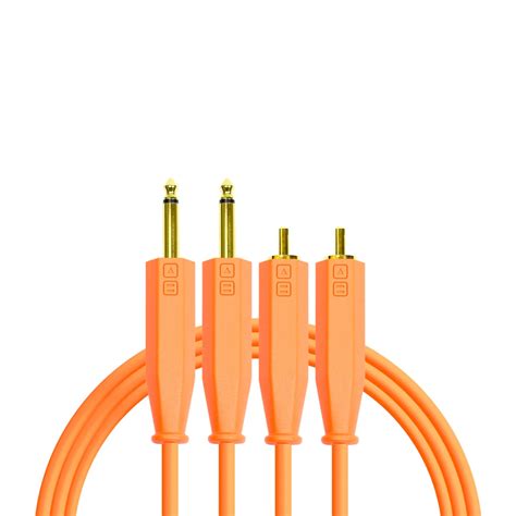 DjTechTools Chroma Cables Audio RCA To Jack 6 5 Stereo Neon Orange La