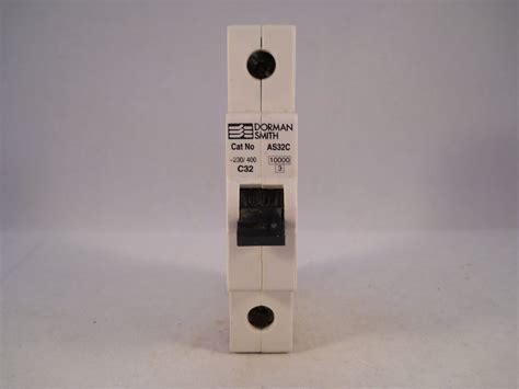 Dorman Smith MCB 32 Amp Type C 32A Single Pole Circuit Breaker AS32C ... 