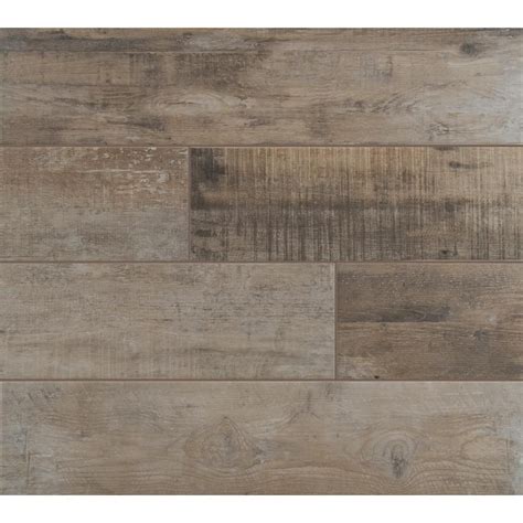 Barnwood Cognac 8 In X 36 In Glazed Porcelain Floor And Wall Tile