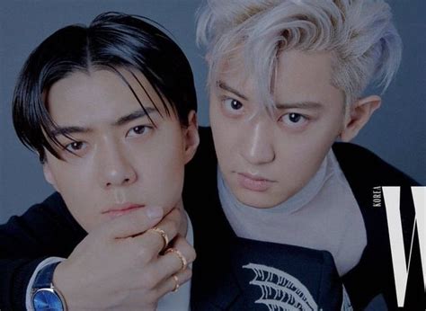 Thien Tuyet Chanyeol Sehun For Wkorea July Issue Chanyeol