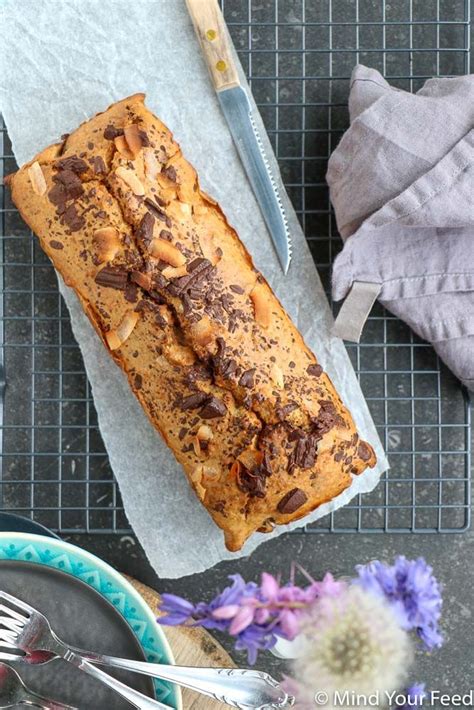 Bananenbrood Met Pure Chocola En Kokos Mind Your Feed Bananenbrood