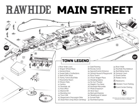 Rawhide Western Town Map and Brochure (2024 - 2023 ...