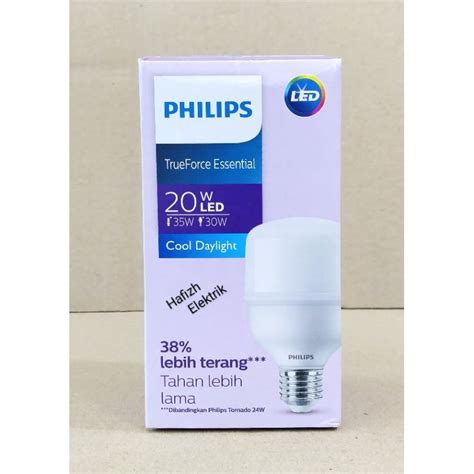 Jual Lampu LED Philips TrueForce Essential 20W Cahaya Putih Shopee