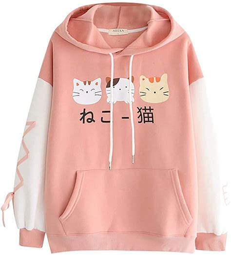 Vemow Kapuzenpullover Kreativer Süßer Cartoon Hoodies Pullover Damen