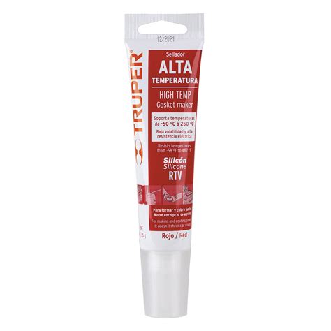 Sellador para altas temperaturas silicón rojo 85 gr SUPLINSA S A DE C V