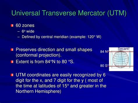 Ppt Review Of Projections And Coordinate Systems Powerpoint