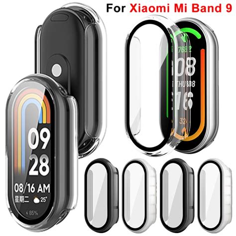 Силиконовый чехол из закаленного стекла для Xiaomi Mi Band 9 | AliExpress