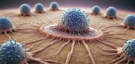 Illustration D une Cellule Cancéreuse En Migration Et En Propagation