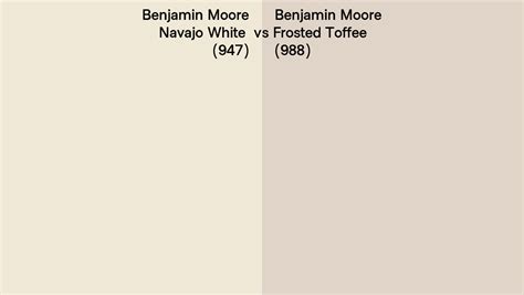 Benjamin Moore Navajo White Vs Frosted Toffee Side By Side Comparison